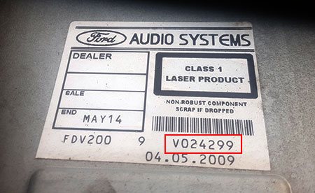 Ford serial number codes list